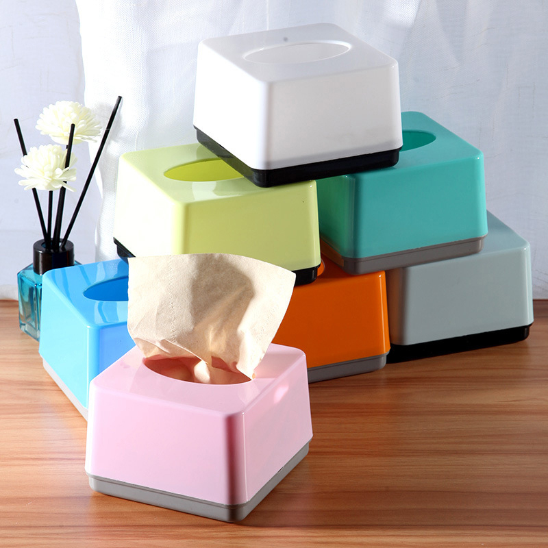 Commercial Printing Usa - Caja de pañuelos cuadrada de plástico