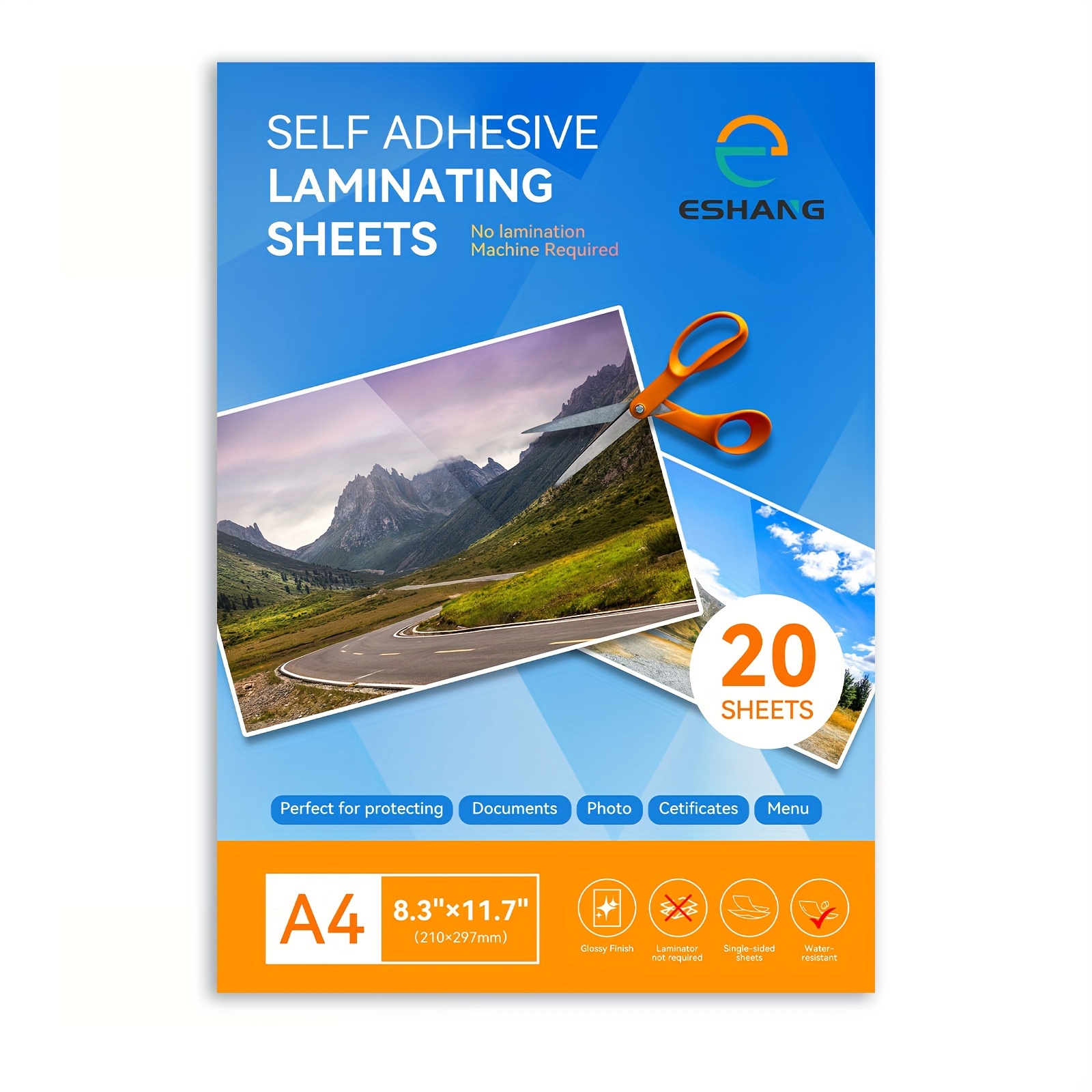 Laminator Cold Roll - 20 hojas: tamaño A4: 8,3x11,7 pulgadas,