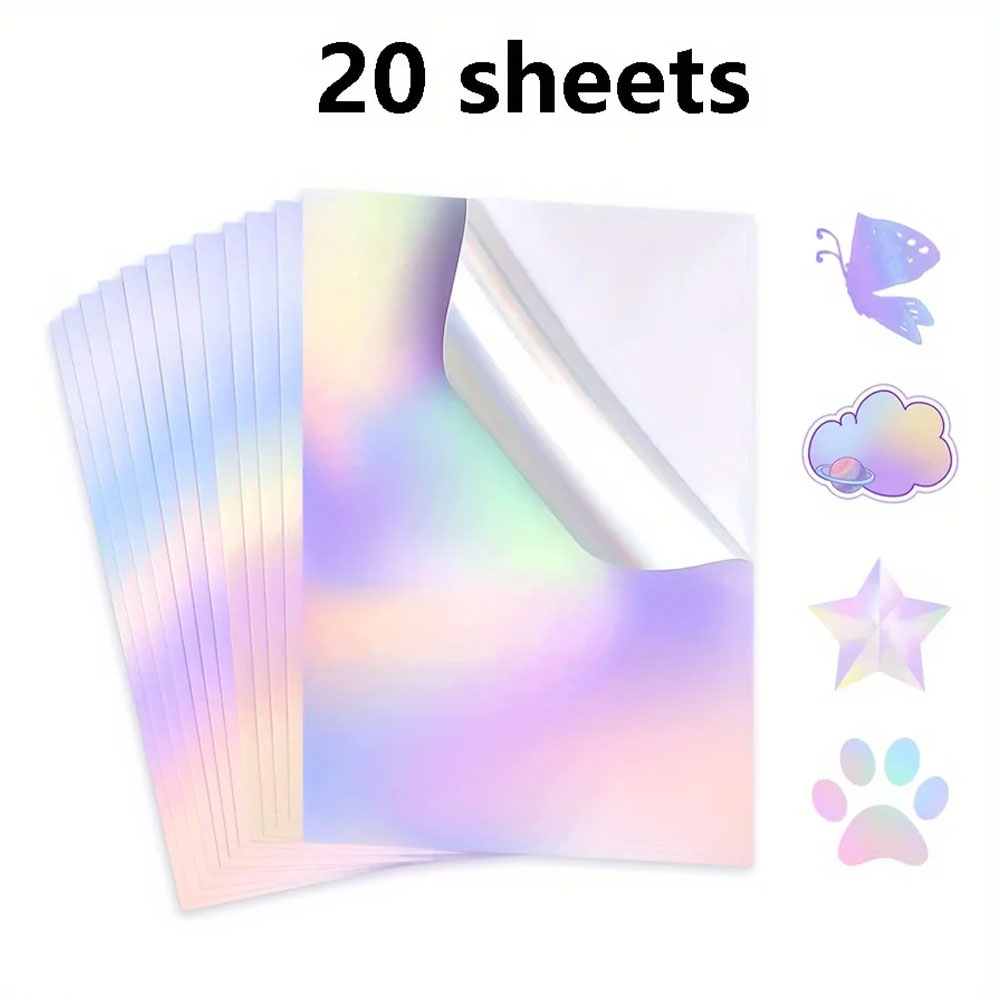 Commercial Vinyl Printing - 20 Hojas de Vinilo Holográfico Imprimible