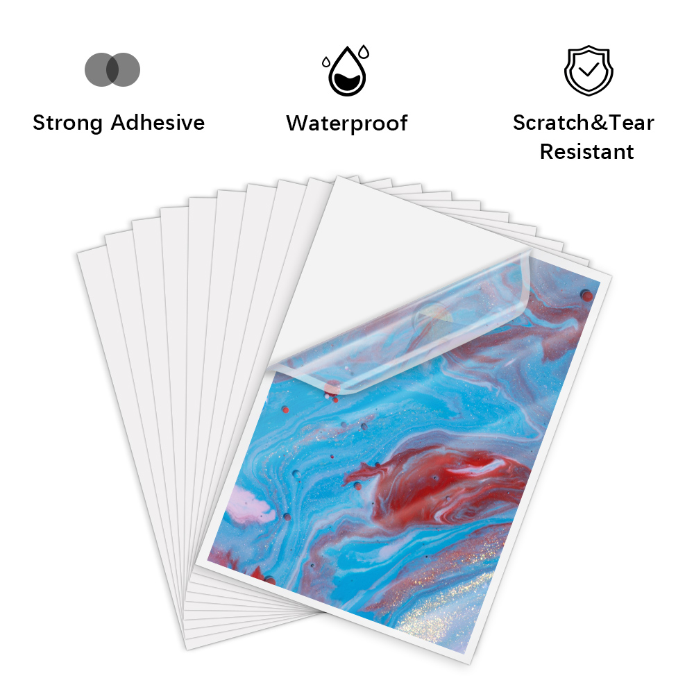 30 hojas de papel adhesivo de  - Commercial Vinyl Printing reseña y precio