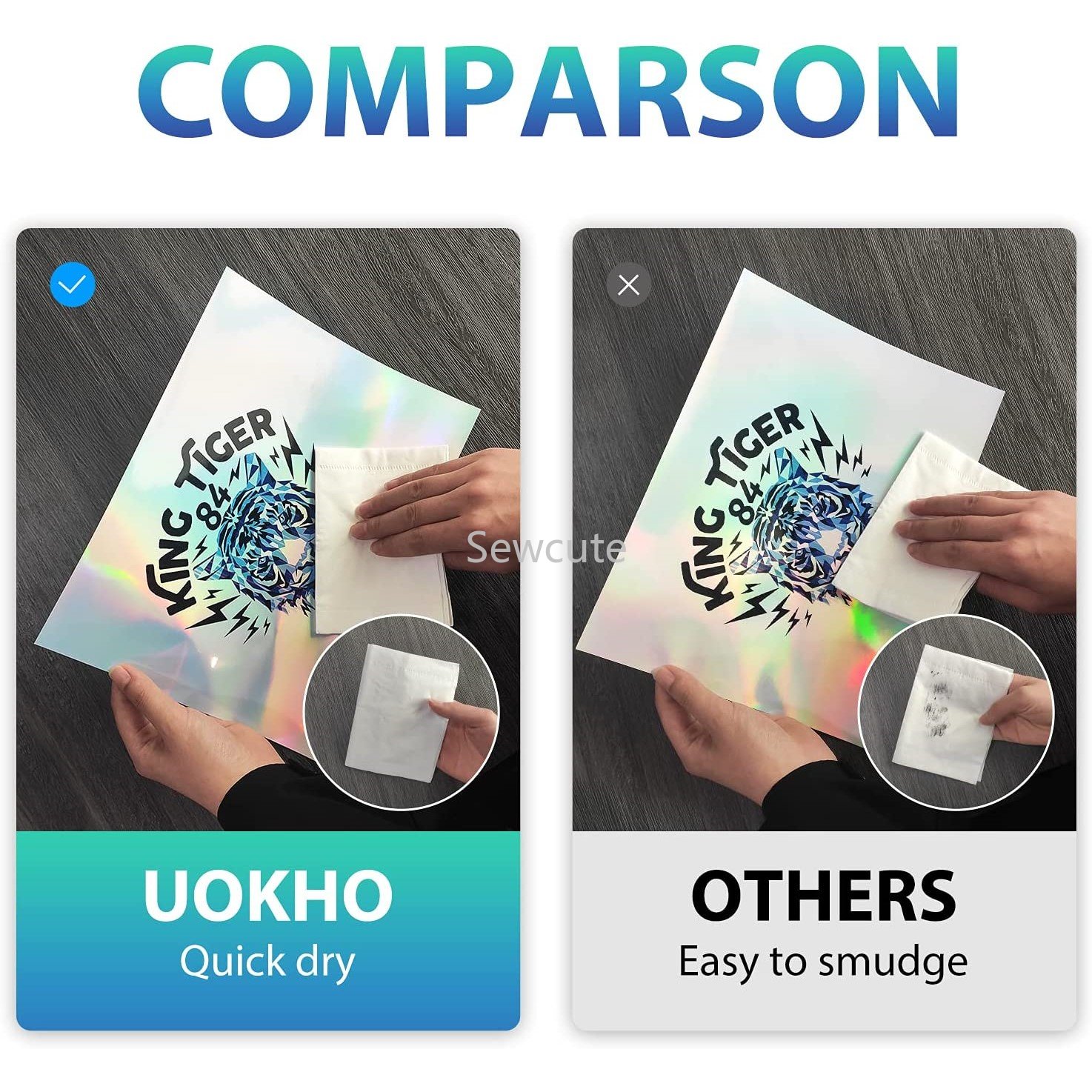 Papel adhesivo holográfico par - Commercial Vinyl Printing reseña y precio